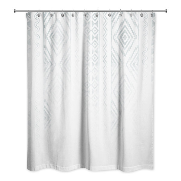 Foundry Select Geometric Shower Curtain Wayfair